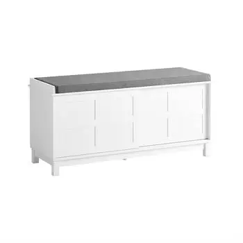 SoBuy Schuhbank 114x53x40 cm Weiß (FSR86-W)