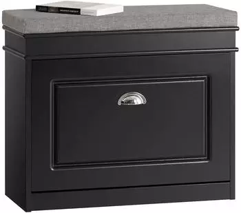 SoBuy Schuhbank 61x51x24 cm Schwarz (FSR82-K-SCH)