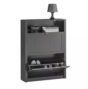 SoBuy Schuhkipper 80x110x24 cm Schwarz (FSR87-SCH)