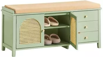 SoBuy Schuhbank 100x46x34 cm Grün (FSR129-GR)
