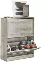 Sobuy Fsr137-hg Schuhkipper Schuhablage Schuhschrank Mit 2 Klappen Schuhregal Schmal
