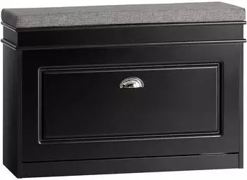 SoBuy Schuhbank 75x51x24 cm Schwarz (FSR82-L-SCH)