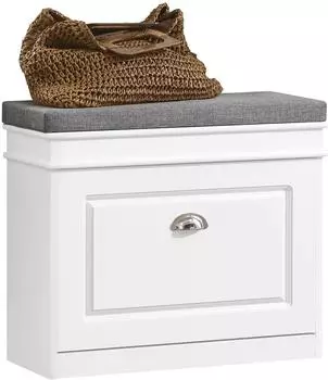 SoBuy Schuhbank 60x51x24 cm Weiß (FSR82-K-W)