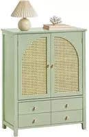 Fsb72-gr Schuhschrank K&uuml;chenschrank Sideboard Mit Gitteroptik-t&uuml;ren Schrank Buffet