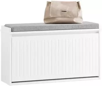 SoBuy Schuhbank 80x45x26 cm Weiß (FSR98-L-W)