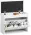 SoBuy Schuhbank 60x50x30 cm Weiß (FSR95-W)