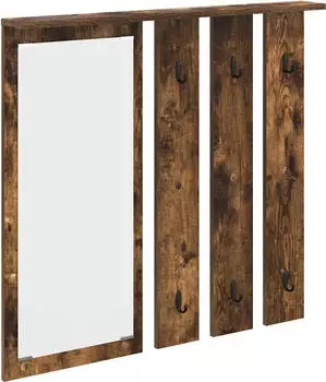 vidaXL Wandmontierter Kleiderständer Räuchereiche 84 x 10 x 80 cm (874495)