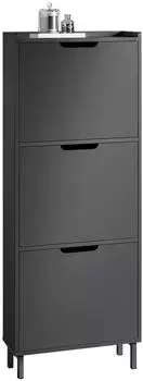 SoBuy Schuhkipper 50x129x19 cm Schwarz (FSR151-H-SCH)