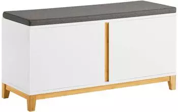 SoBuy Schuhbank 90x46x34 cm Weiß (FSR117-W)