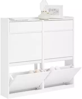 SoBuy Schuhkipper 98x95x19 cm Wei&szlig; (FSR169-W)