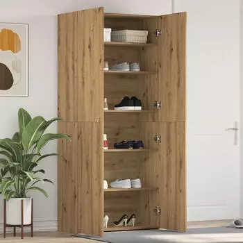 vidaXL Schuhschrank mit Regal 80x35,5x180 cm Braun (3333844)