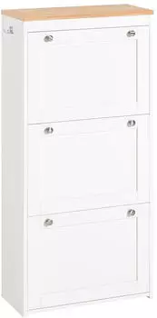 SoBuy Schuhkipper 59x116x26 cm Wei&szlig; (FSR144-WN)