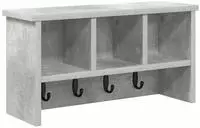 vidaXL Wandmontierter nachttisch mit Regal Beton Grau 50 x 16 x 26 cm