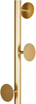 Beliani Notus Garderobenständer Metall Gold/Weiß Marmorfuß 8 Haken