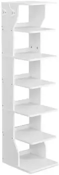 Vasagle Schuhregal schmal, 7 Ebenen, wei&szlig; (UKLBS200T14)