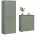 xonox.home Scarpa 2-teiliges Universalschrank-Set, Smoke Green, 190x37x175cm (X7UP8S01)