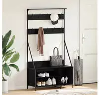 vidaXL Kleiderst&auml;nder mit Regal Schwarz Eichen-Optik 100 x 41 x 184 cm