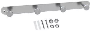 Intirilife Garderobenleiste Modell A Edelstahl 4 Haken 30cm (IL-100392)