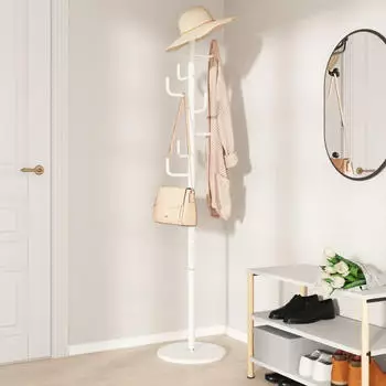 vidaXL Garderobenst&auml;nder Wei&szlig; 183cm Pulverbeschichtetes Eisen (377106)