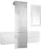 Vladon Carlton Set 3 Wandgarderobe Weiß matt / Beton Oxid Optik, 157x193x35cm (50004824)