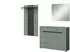 xonox.home Canu Garderobenkombination 3-teilig, Basaltgrau/Smoke Green, 215x190x37cm
