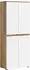 xonox.home Scarpa Hochschrank 4-türig, Weiß/Evoke-Eiche, 70x175x37cm (X7UJ8822)