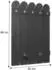 MCW Wandgarderobe MCW-N95 Paulownia 7 Haken 86x60cm (95008)