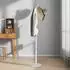 Relaxdays Garderobenständer mit Marmorfuß, 8 Haken, 176cm, weiß (10051409_49)
