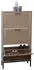 MCW MCW-N92 Schuhschrank 3 Fächer Rattanfront Eiche-Optik 126x63x24cm (94982)