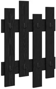vidaXL Wandmontierter Nachttisch Schwarz Eichen-Optik 60x3x82cm (874476)