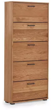 CASAVANTI TRIC Schuhkipper Eiche furniert ge&ouml;lt, 5 Klappen, 78x170cm (120-005)