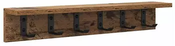 vidaXL Wandmontierter Nachttisch Altholz 60x10,5x10,5cm