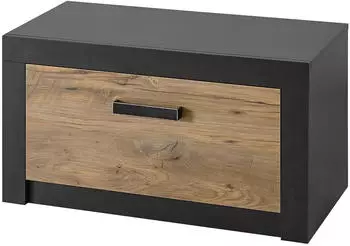 Furn.Design Beveren Garderoben-Sitzbank Kastanie/Grau 80x43cm (I-ARKRBG75)