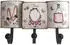 ETC Shop Garderobenbrett mit Haken, Blechschild-Paneel, 3 Motive, 34,5x21cm
