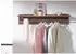 Massivmoebel24 VILLANDERS Wandgarderobe Wildeiche 120x20x25cm bianco geölt (48-900-200-1034)