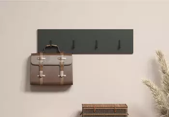 trendteam Avila Garderobenleiste 4 Kleiderhaken Holzwerkstoff anthrazit 80cm (22217467-0)
