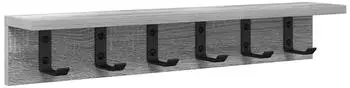 vidaXL Wandmontierter Garderobenhalter Grau Sonoma 60x10,5x10,5cm