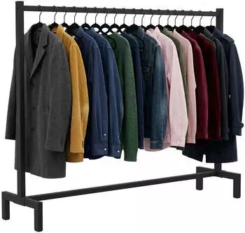 CLP Melva Kleiderst&auml;nder Metall Schwarz 38x150x120cm