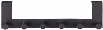 Wenko Celano T&uuml;rgarderobe 6 Haken Stahl schwarz (25653100)