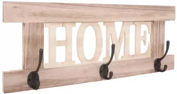 MCW MCW-C60 Wandgarderobe Shabby-Chic Paulownia 55x21cm, naturbraun (MCW-C60)