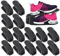 Relaxdays - Schuhstapler, 15er Set, Bis Gr&ouml;&szlig;e 39, Rutschfeste Schuhablage,