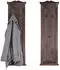 Mendler Garderobe T33 Wandhaken Holz 109x28x4cm braun shabby, 2er-Set (30351)