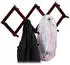 Relaxdays Scherengarderobe Holz, 10 Haken, Dunkelbraun, 2er-Set