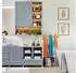 Relaxdays Scherengarderobe Holz, 10 Haken, Dunkelbraun, 2er-Set