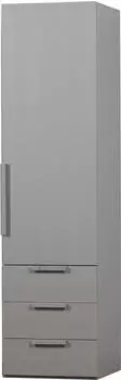 Woood Rens Kleiderschrank 1-t&uuml;rig Nussbaum-Dekor grau 55x58x210cm