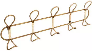Atmosphera Hakenleiste 5 Haken, Metall goldfarben, 76x21cm