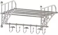 vidaXL Wandgarderobe mit Kleiderhaken Aluminium