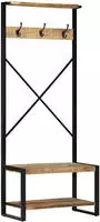 vidaXL Kleiderst&auml;nder 80x40x190 cm Raues Massivholz Mango