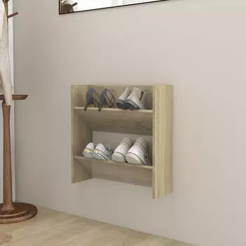 vidaXL Wand-Schuhschrank Sonoma-Eiche 60x18x60 cm (806723)