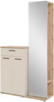 HBZ Garderoben-Set "Kompaktgarderobe, BxHxT 105x188x38 cm mit Spiegel" 2 Stk....